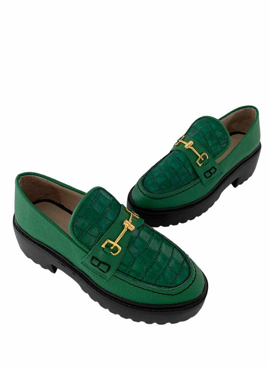 Mocasín Chunky Lagarto Verde