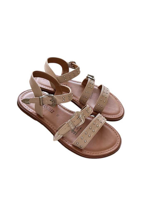 Sandalias Correas Nude