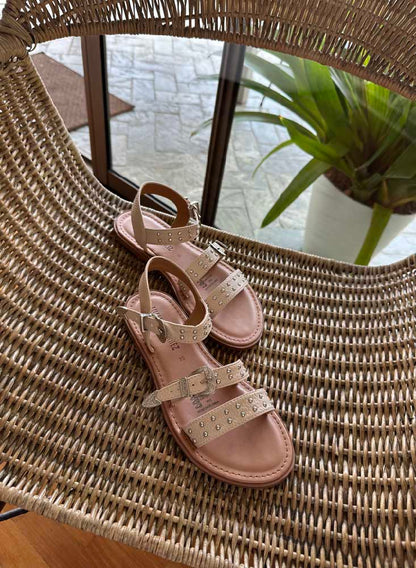 Sandalias Correas Nude